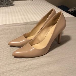 Nine West Nude Leather Heels